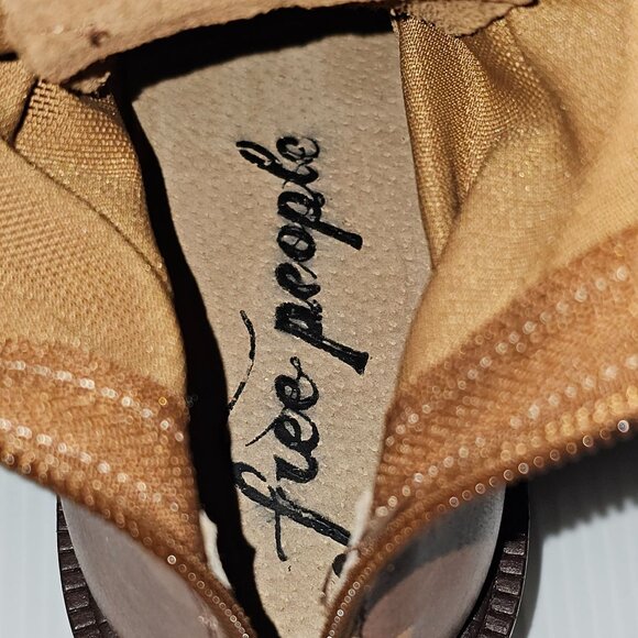 Free People Trickum Tall Lace Up Boot Womens Shoe Whiskey Brown EU Size 38 - Picture 12 of 14